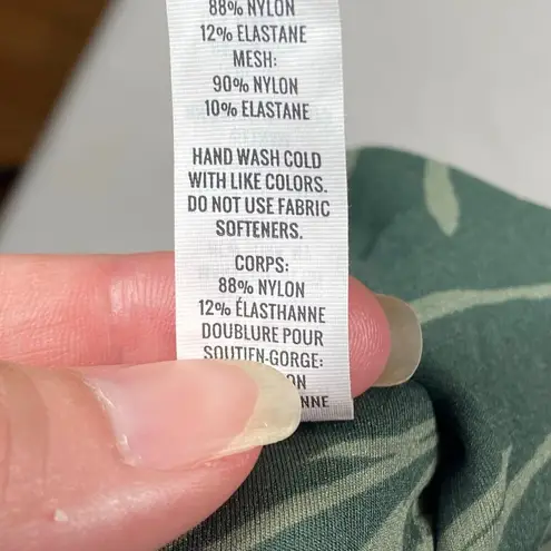 Offline by Aerie Real Me Bikini Top Women's Size Small Green Palms NWT