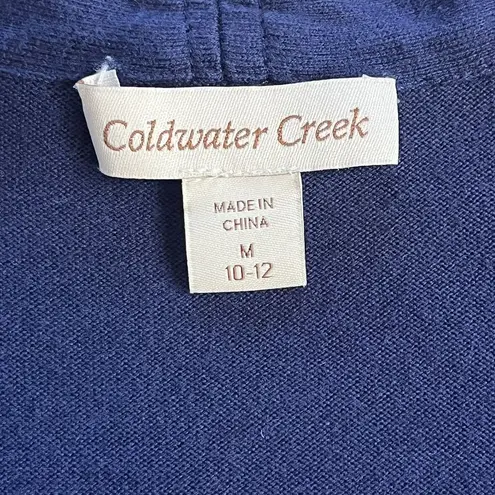 Coldwater Creek Medium Cardigan Long Sleeve Dark Blue Sweater Womens Size 10-12