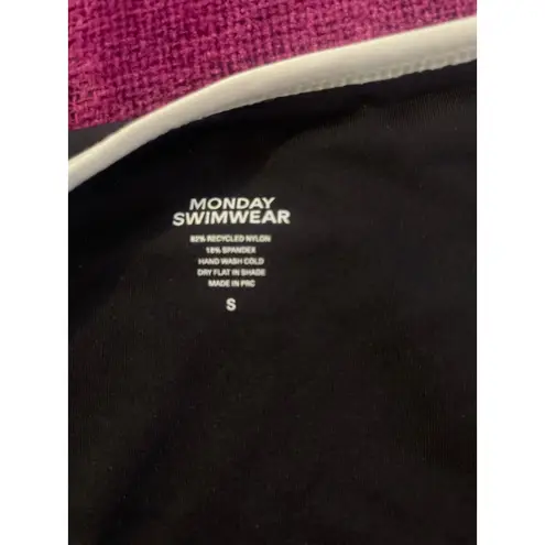 MONDAY Swimwear Somerset BOTTOMS Bikini SUSTAINABLE Size Small S Ivory Black