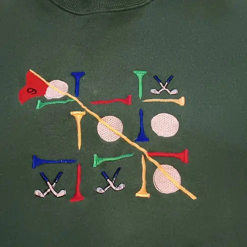 Vintage Peanut Butter & Jelly Golf Tic Tac Toe Sweatshirt-Large-Embroidered-90s
