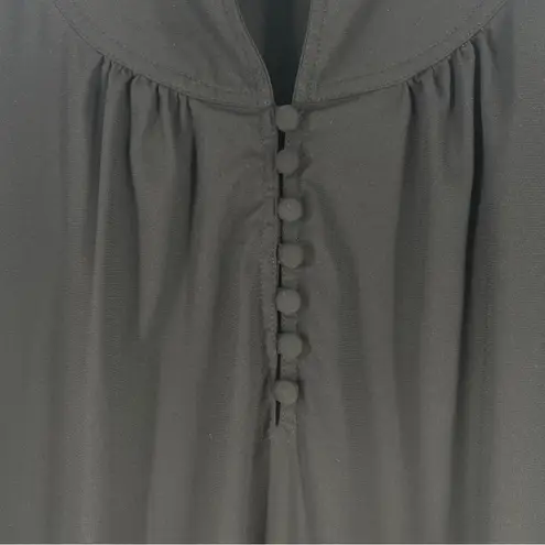 POMANDER PLACE Black Selena Tiered Maxi Dress Stand Up Ruffle Collar NWOT XXL