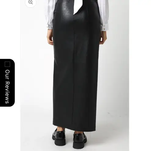 NWOT Black Faux Leather rounded High