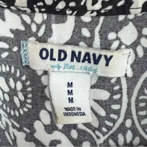 Old Navy  sleeveless navy and white shirt dress size medium