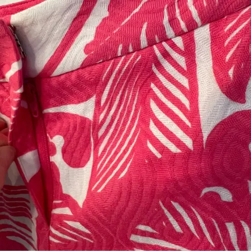 Milly Pink & White Floral Palm Tree Shorts | Size 2