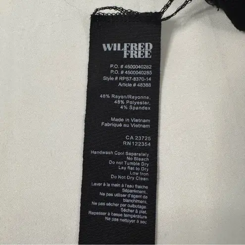 Wilfred Free Yasmin Tank Dress Black Open Back Knee Length V Neck Size S BodyCon