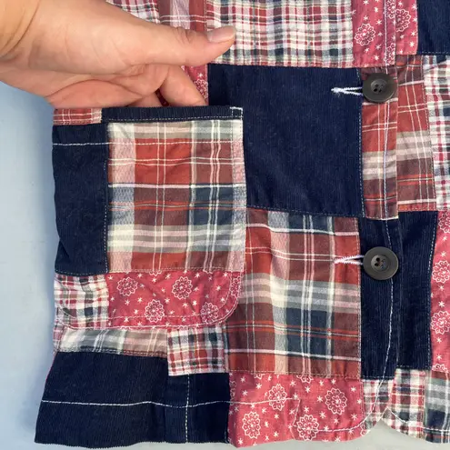 Vintage Y2K Patchwork Button Up Pink Blazer Size M