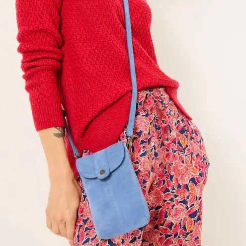 FatFace RARE Blue Clara Suede Phone Bag Crossbody Bag NWT