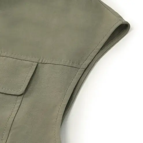 Goella Zippered Lapel Vest And Slit Half Skirt Two