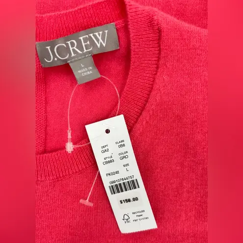 J.Crew  Featherweight cashmere-blend cropped sweater shell Garden Rose