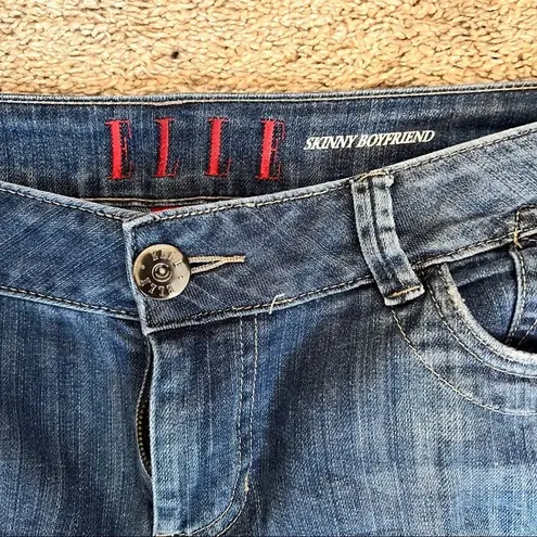 Elle  Skinny Boyfriend Cropped Distressed Jean, Size 14. Great for Summer!