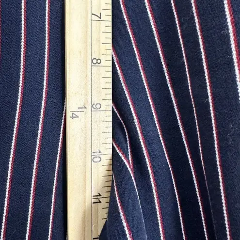 Lane Bryant  pants womens 16 blue pinstripe high rise tapered leg preppy nautical