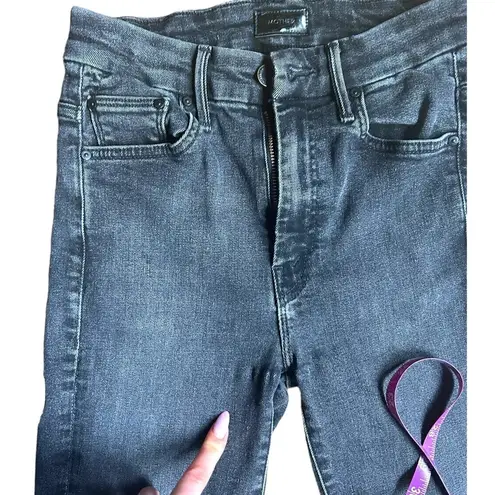 MOTHER The High Waisted Looker Jeans Black Hawk Size 24