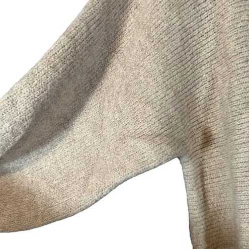 MNG by Mango Beige Dolman Long Sleeve Wool Blend Knit Sweater Women Sz XS