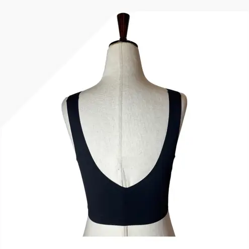 SKIMS Bra Women Small Black Naked Plunge Longline Bralette Padded Stretch Comfy