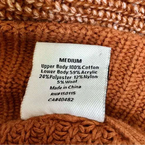Varley Willard Half-Zip Knit Pullover Sweater in Caramel Café Brown Burnt Sienna