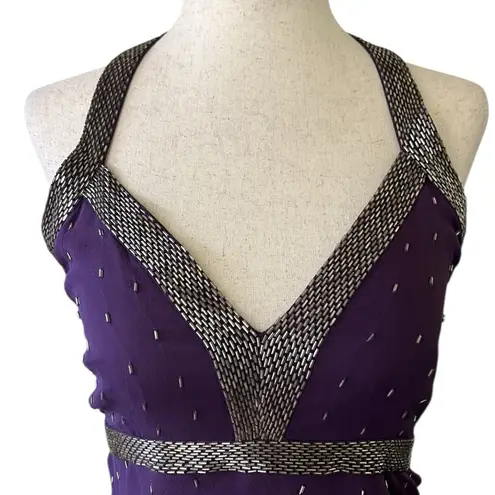 Tokyo Denim Silk Halter Blouse that ties in back Purple