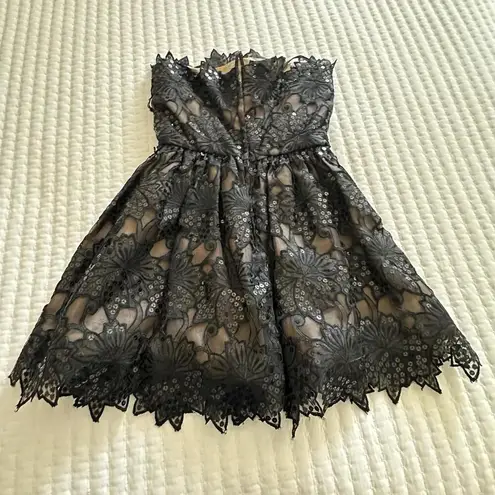 Vintage William Pearson Black Sequin Goth Dress Party Altered Item Fits Small