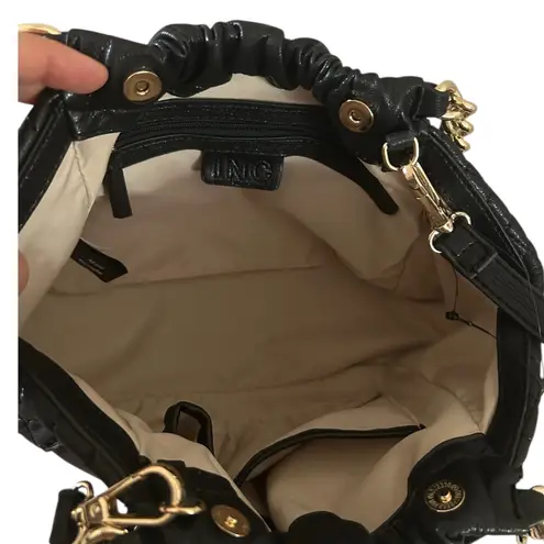 INC International Concepts Kemah Chained Satchel Crossbody Black