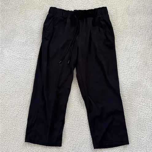 32 Degrees Cool Pull On Capri Pants S Soft Drawstring Elastic Waist Comfy Fall Black