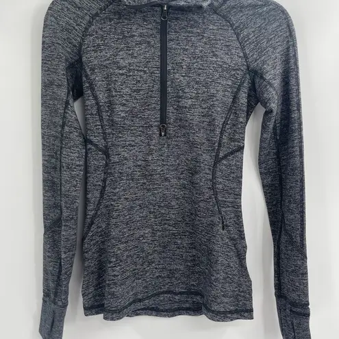 Lululemon  Runderful Zip grey activewear quarter zip long Sleeve Shirt size 2