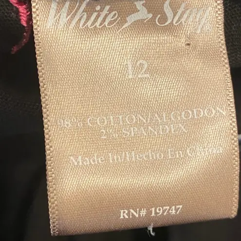 White Stag Retro Margarita Embroidered Capri Clam Digger Pants 12