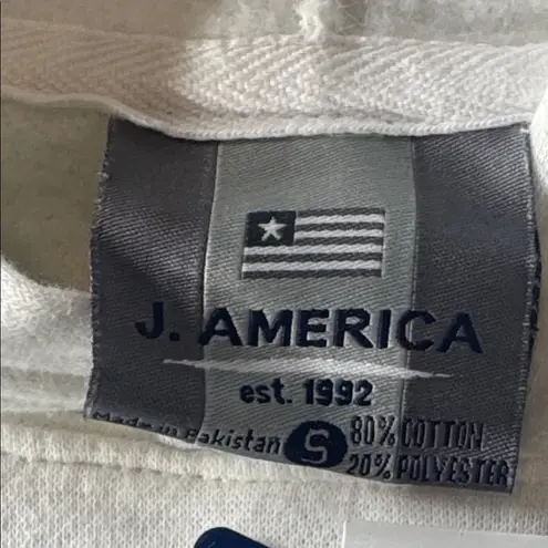 J. America Women’s White Embroidered SYRACUSE College Drawstring Hoodie Size S NEW