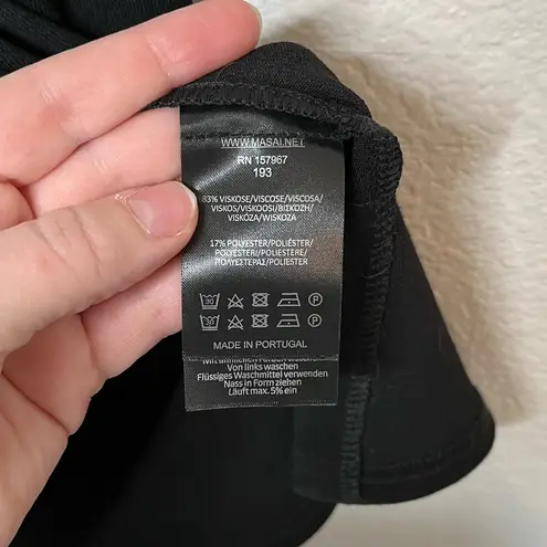 Masai Copenhagen black sleeveless viscose lagenlook tunic top size small