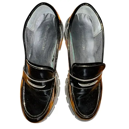 Sincerely Jules Dylan Chunky Penny Loafer Women’s 9M Glossy 90s Platform Shoes Black Size 9