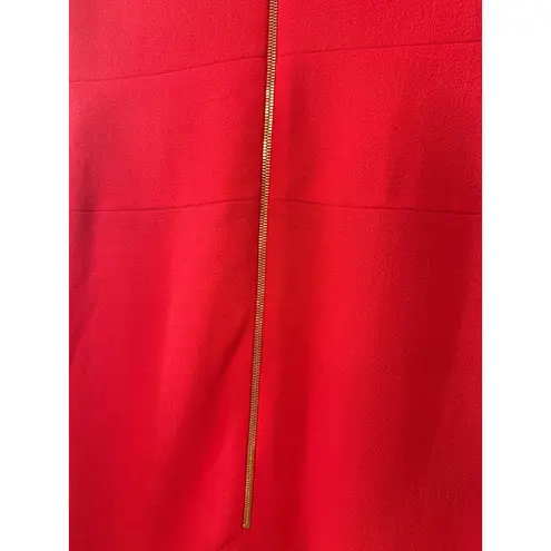 Roland Mouret Elly Gown NWT Red Wool Crepe Off Shoulder Maxi Dress Cutout Size 8