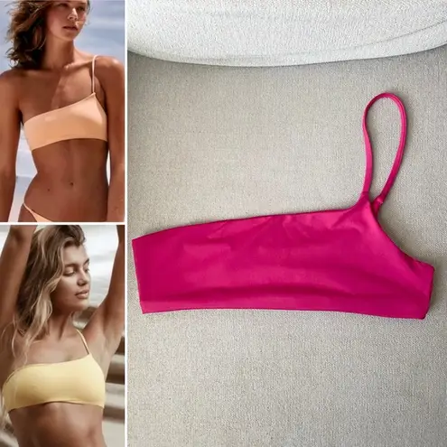 Toast Swim x Free People One Shoulder Bikini Top Pink Size L
