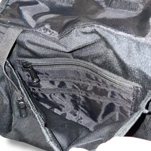 LL Bean Shoulder Purse Tote Nylon Full Zip Strap Crossbody Bag Handbag Vintage Black