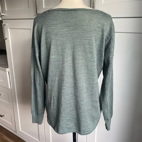 Madewell  Women's sage Green Pullover wool blend Sweater Size M Relaxed Fit