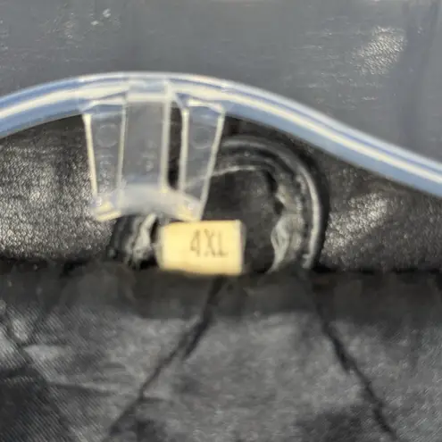 Ital Leather Collection USA Jacket Womens 2XL Black Leather Bomber Edgy Rocker Size 2X