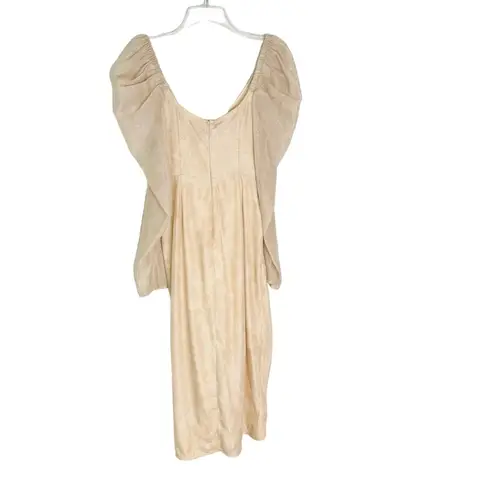 Tularosa  Renee Midi Dress in Sandstone with Shimmer Size S