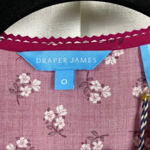 Draper James Deep Berry Multi Wrap Flounce Dress Sz.0 NWT