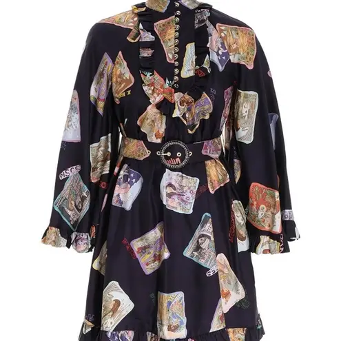 Zimmermann Purple Silk Celestial Zodiac Swing Dress Size 1 / US 6