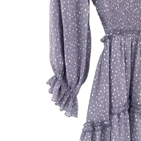 Fourteen & 9th Polka Dot Ruffle Open Back Dress