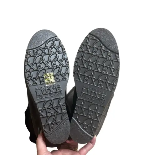 NWOB Australian Luxe Classic Cosy Tall Brown Shearling Ugg Wedge Boot Size 8