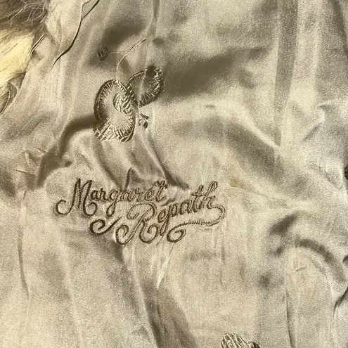 Vintage 100% Genuine Coyote Fur Heavyweight Jacket With Rabbit Fur Collar Brown Size M