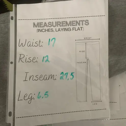 SARA CAMPBELL Sheri Pant Gray Mid Rise Slim Leg Pull On Flat Front Cropped Sz L Size L