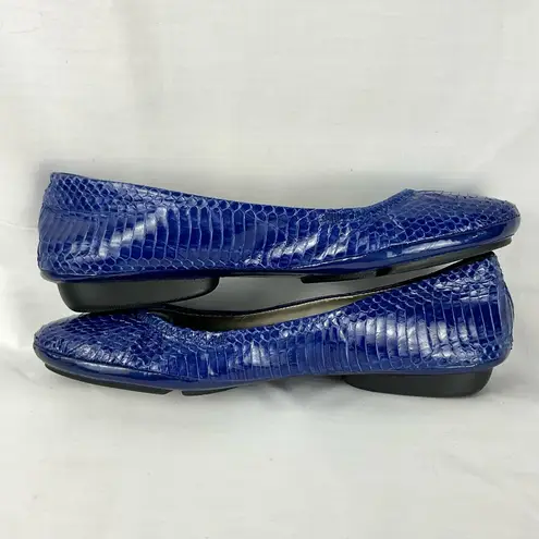 Naturalizer Blue Snakeskin Flats Driving Moccasins Isra Sz 9 Shoes