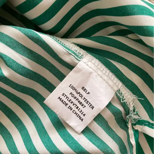 Vine & Love Striped Oversized Button Down Blouse Shirt Top Size Small Silky EUC