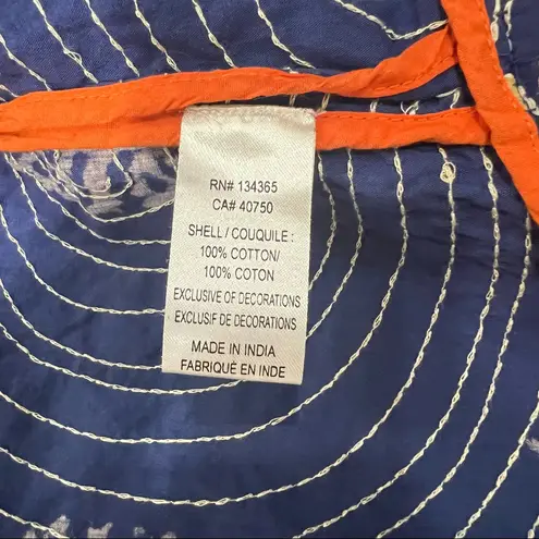 Rara Avis By Iris Apfel Blue Jacket All Over Embroidery Sashiko Wearable Art XL