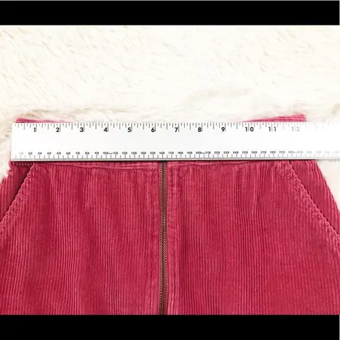 Gap  Zip Front Corduroy Mini Skirt Baroque Rose Pink Size 00
