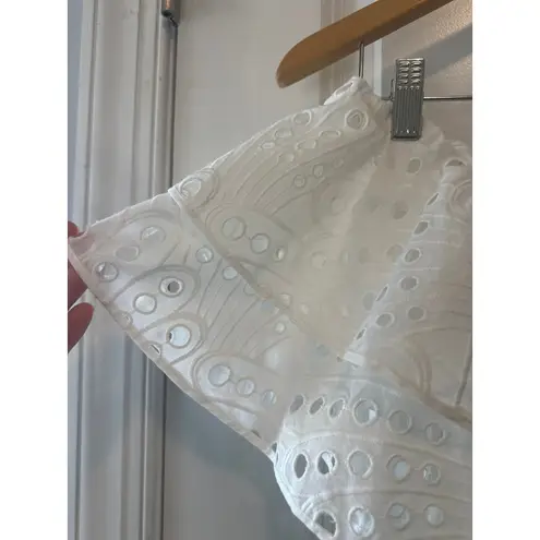 Charo Ruiz Ibiza Isabella White Eyelet Off Shoulder Maxi Dress Size Small