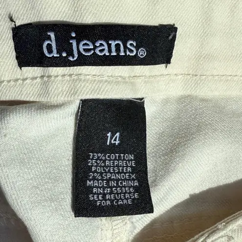 D. Jeans Off White Denim Shorts Sz 14