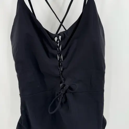 Skinny Dippers Swimsuit Size Large NEW Jelly Beans Suga Babe Lace Up Black NWOT