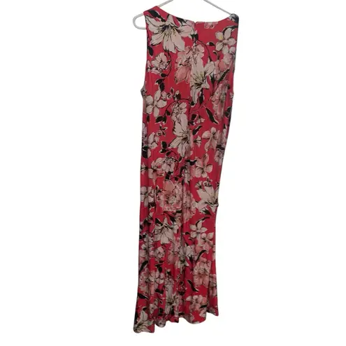 Kasper Red Midi Sleeveless Dress