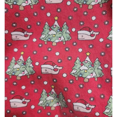 Vineyard Vines  Women's Pajama Pants XS Red Christmas Whale‎ Tree