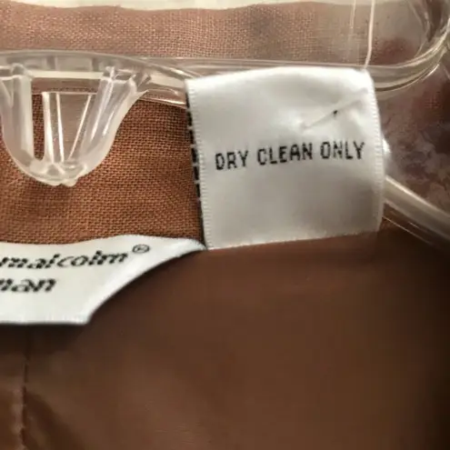 NWOT Richard Malcolm Woman 100% linen jacket 3X Brown